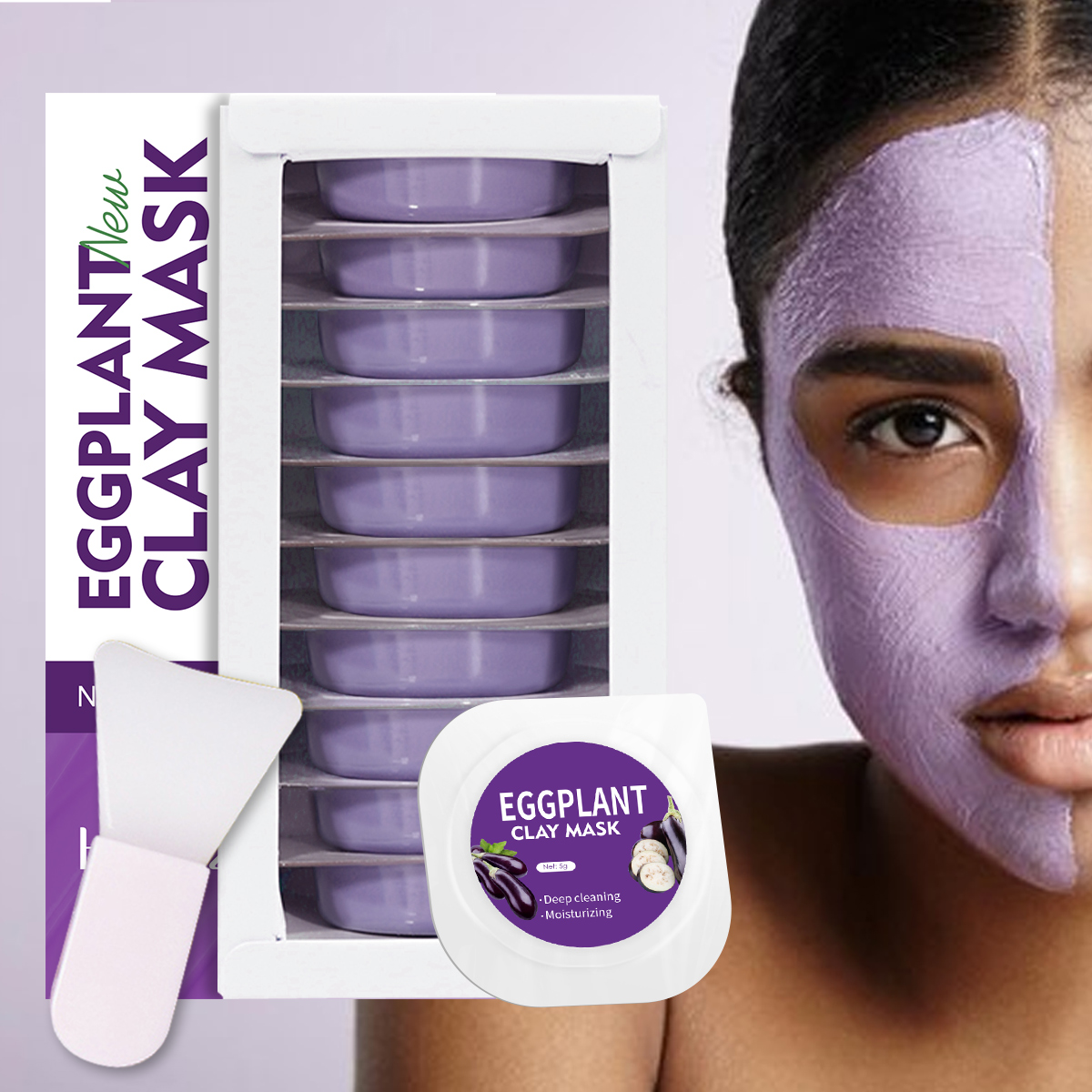 Mud Mask Kaolin - Masker pelembap warna kulit, 5g/0.17oz *
