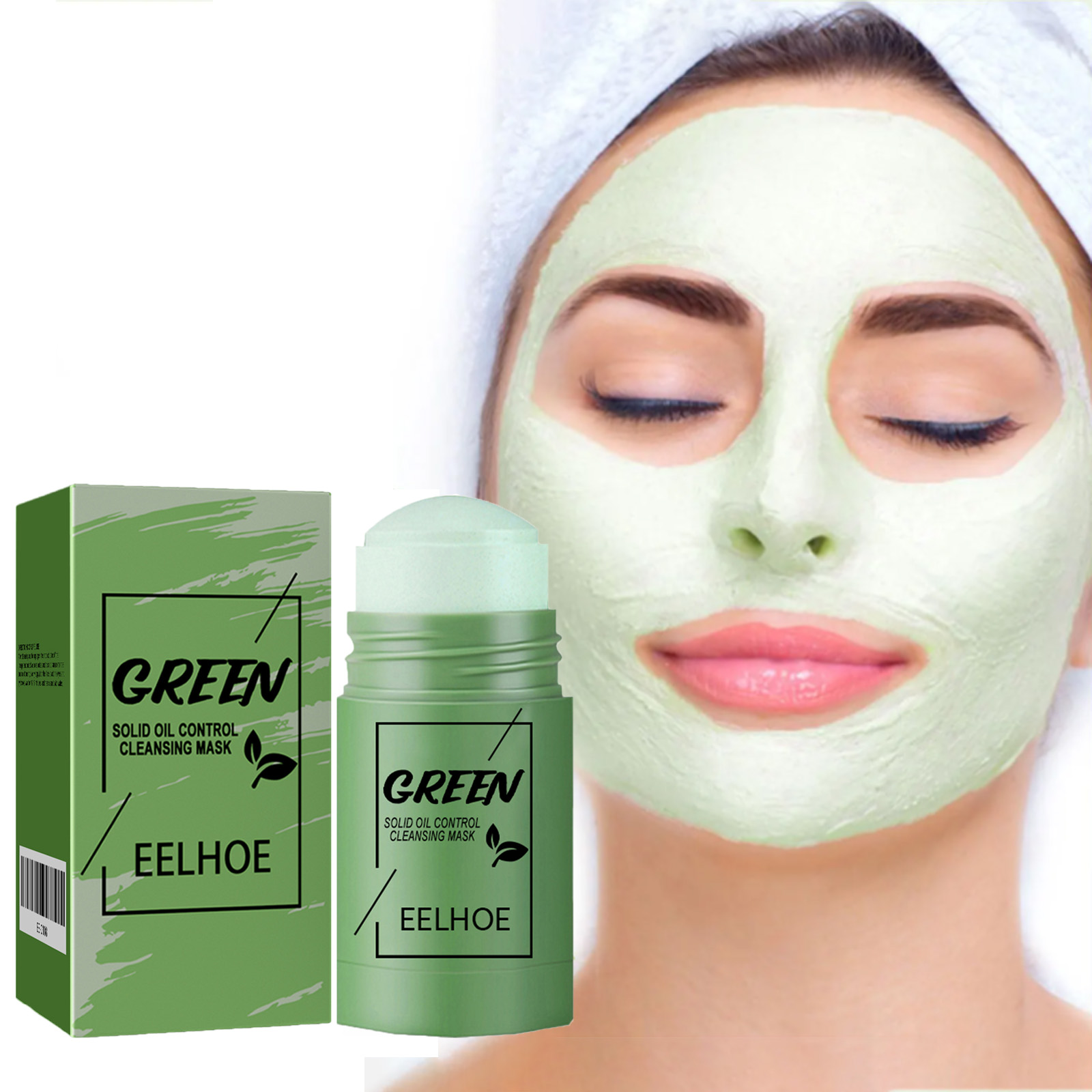 Mud Mask Kaolin - Masker Wajah Padat Pembersih Teh Hijau