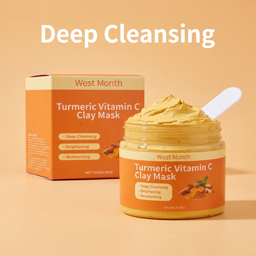 Masker Wajah Kunyit Vitamin C  - Mud Mask Kaolin ulasan dan harga