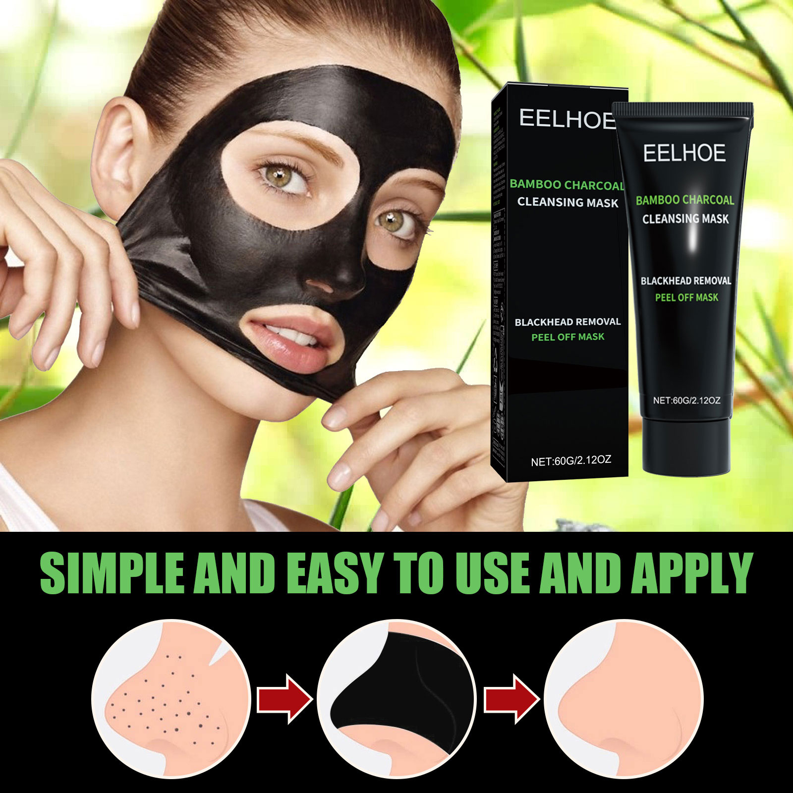 Masker Sobek Arang Bambu Pengh - Mud Mask Kaolin ulasan dan harga