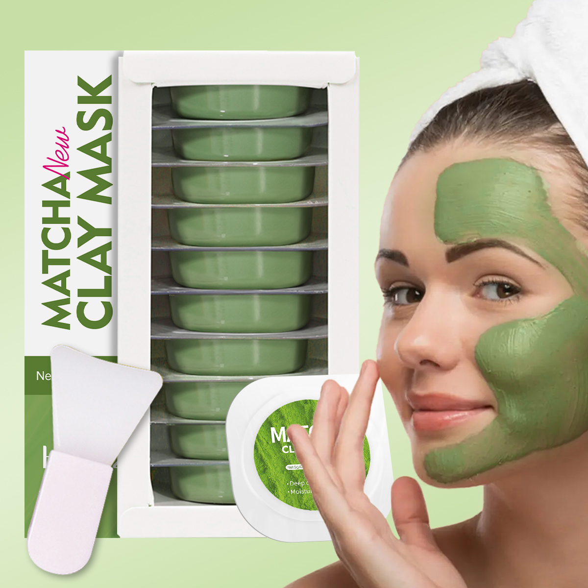 Masker Pembersih dalam Matcha  - Mud Mask Kaolin ulasan dan harga